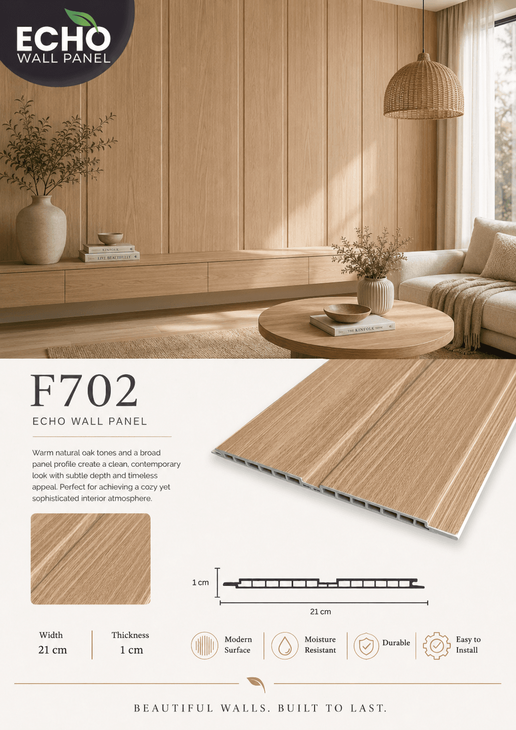 Poster katalog ECHO WPC Code F F702 Natural Oak