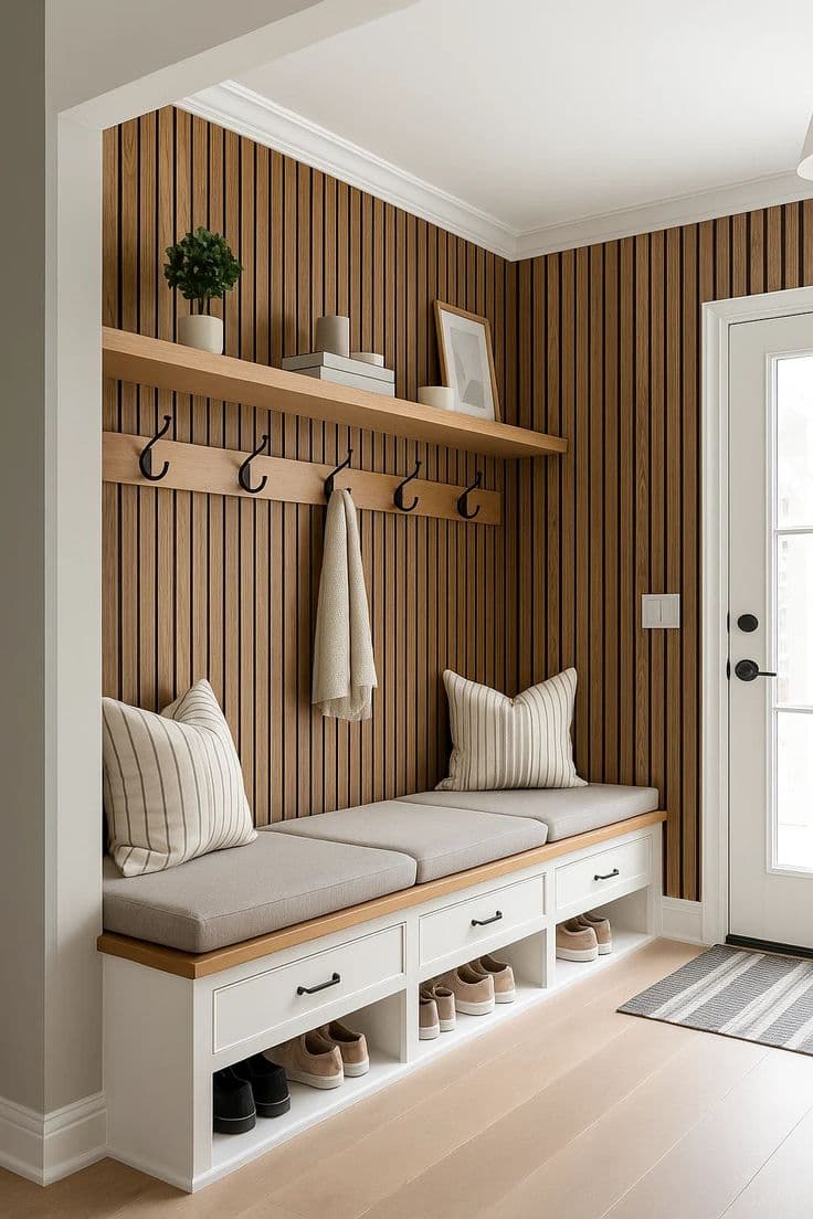 Sampel panel interior berwarna gelap