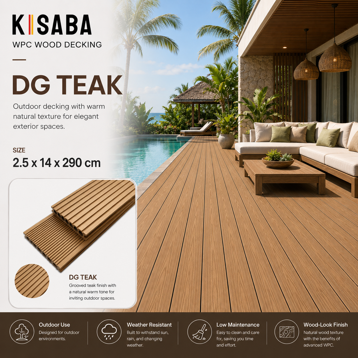 KISABA Decking DG Teak