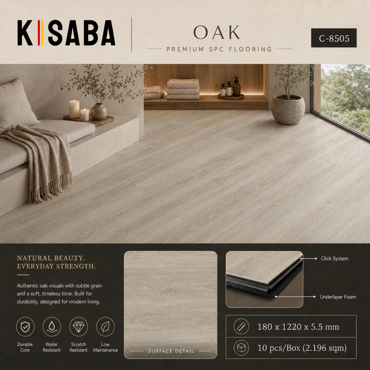 SPC KISABA C-8505 Oak
