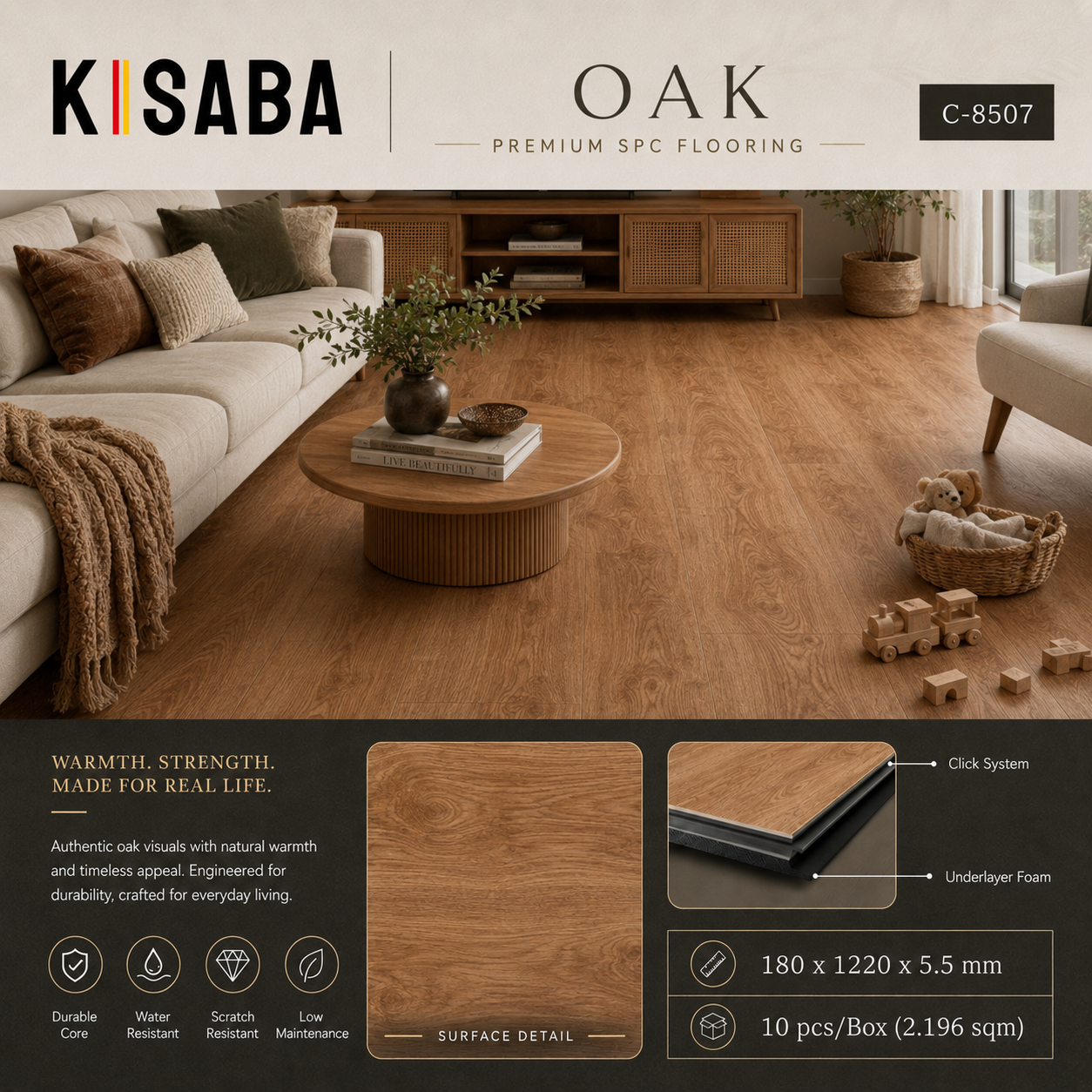SPC KISABA C-8507 Oak