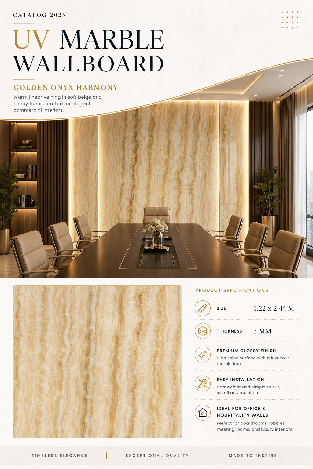UV Marble Golden Onyx Harmony