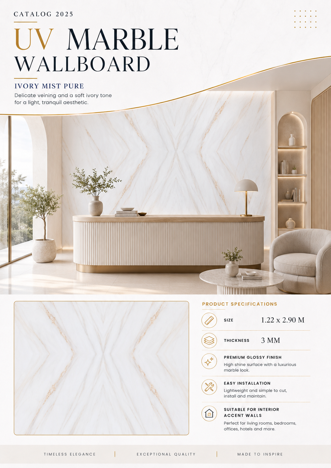 UV Marble Ivory Mist Pure