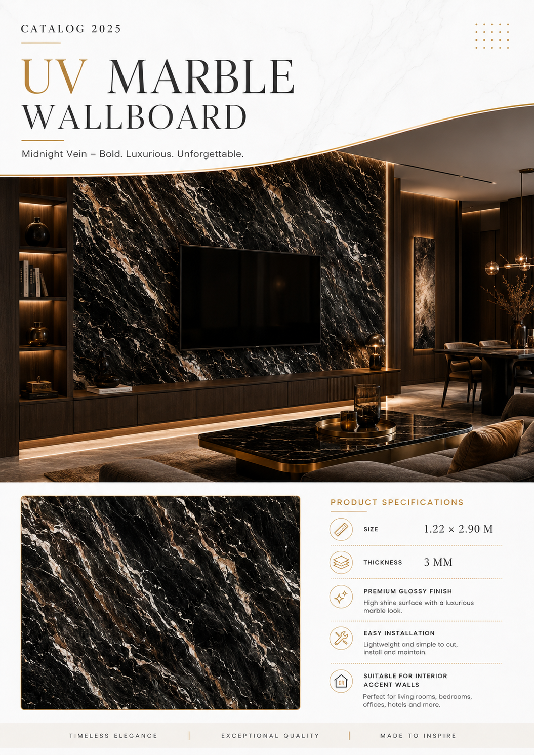 UV Marble Midnight Vein