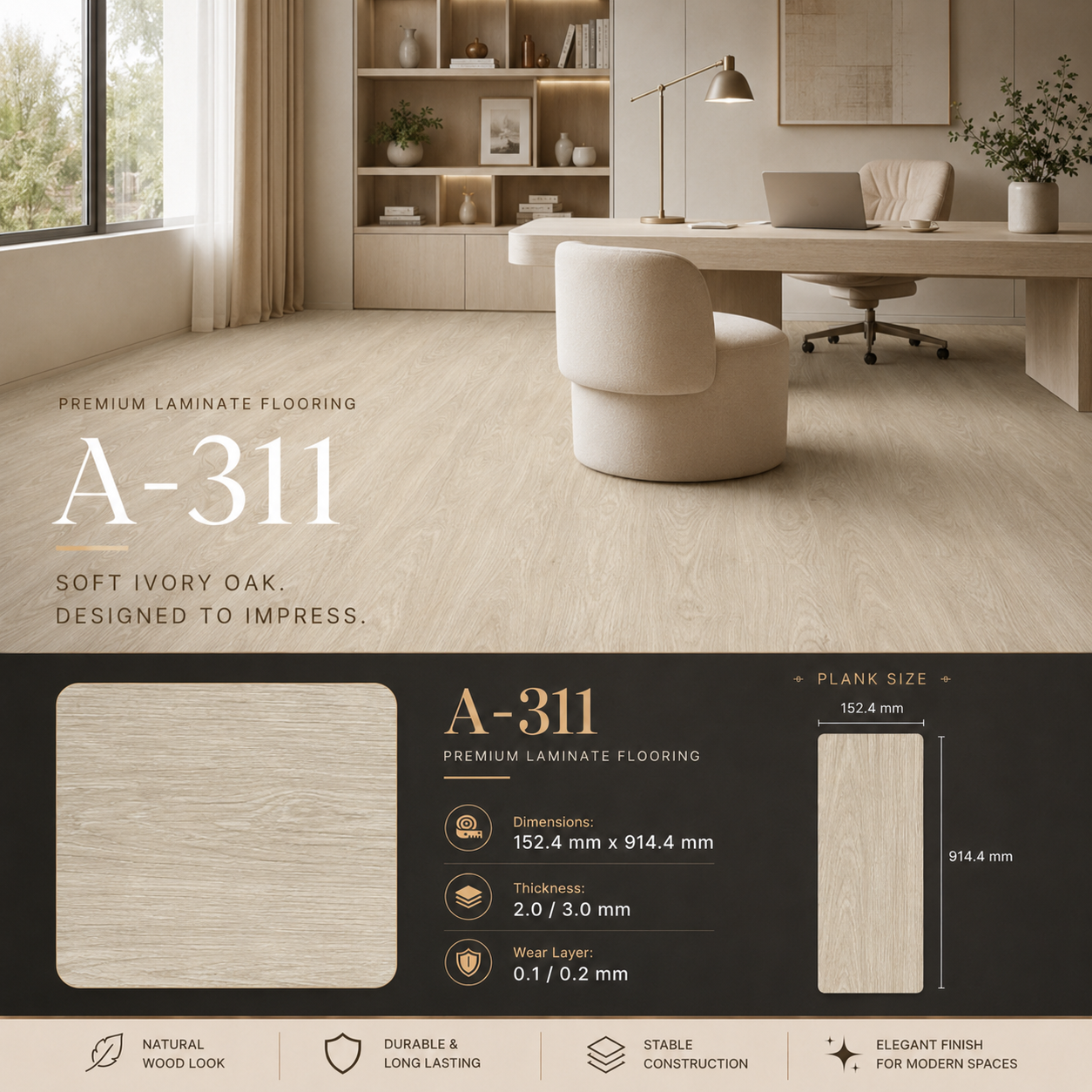 Vinyl KISABA A-311 Soft Ivory Oak